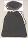 Gallant Hand: Fleece Two-Pocket Dice Bag ? Black (6"x8") - Holds Over 100 Dice