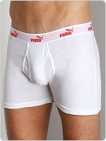 Puma Logo 100% Cotton Boxer 3-Pack White