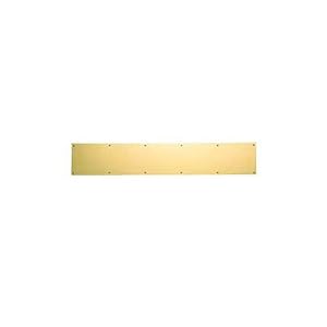 Baldwin 2001.003.0834 8-Inch x 34-Inch Kick Plate, Lifetime Polished Brass by Baldwin