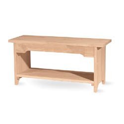 Brookstone Bench - Unfinished Wood - 48