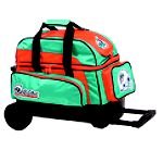 NFL DOUBLE ROLLER - TWO BALL WHEELED BOWLING BAG - MIAMI DOLPHINS