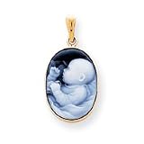 14k New Arrival II Agate Cameo Pendant