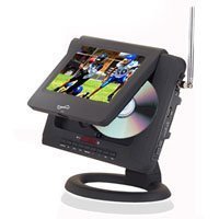 Supersonic Sc-491 7" Portable Tv with DVD Player, Atsc Tuner, Usb, Sd Card Reader & Rechargeable Battery