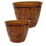 AMES TRUE TEMPER BM12006NA 12" BAMBOO PLANTER NATURAL(pack of 6)