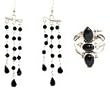 Jewelry from India - Earrings and Ring Sterling Silver(erss006)