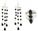 ShalinCraft Earring and Ring Sets Sterling Silver Jewelry Hand Engraved Indian Style