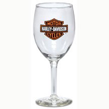 Harley-Davidson® Bar & Shield Logo Wine Glass. Harley® Graphics. Dishwasher Safe. Set of Four. HD 99310-07V