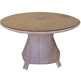 Montego Bay Round Umbrella Table - Wicker Patio Furniture