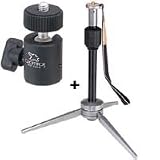 compact-monopod Giottos QU 305B U.pod Mini Compact Tabletop Tripod/Monopod with MH-1004 Mini Ballhead, Supports 11 lbs, Maximum Height 16