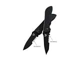 Benchmade 913SBKD2 Benchmade Nitrous Stryker Folding Knife Black D2 Steel Combo Mod Spear Point/Dual Thumb Stud Nitrous Assist Opening/Pocket Clip 3.7 Black G10