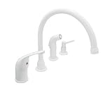 Reliaflow 8 White Kitchen Faucet w/Sprayer & Disp