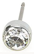 Blomdahl Silver Titanium Crystal Earrings
