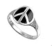 STERLING SILVER BLACKPEACE SIGN RING SIZE 8 title=