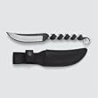 Maxam Fixed Blade Knife w/ Twisted Stainless Steel Handle