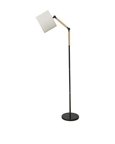 Glam Home Lampada A Piantana Nero/Marrone