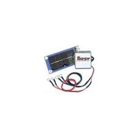 Industrial 12-Volt Solargizer -- 2-Wire Split Model 735X132. Special model includes two sets of positive and negative lugs for use with two 12-volt batteries connected in parallel. Solar-powered system designed for heavily-used or stored vehicles and equipment such as cars, trucks, vans, RVs, construction and agricultural equipment. Eliminates sulphur from lead plates and trickle charges all 6- and 12-volt lead-acid batteries.