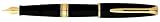 Waterman Charleston Black GT Fine Point Fountain Pen - 30046