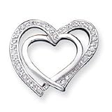 Sterling Silver CZ Double Heart Pendant 21PhKaCcJ L. SL160 Sterling Silver CZ Double Heart Pendant