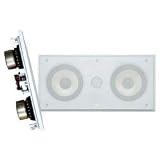 Pyle Home PDIWCS56 Dual 5.25-Inch 2-Way In-Wall Center-Channel Speaker System