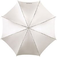 Westcott 43 Optical White Satin Collapsible Umbrella
