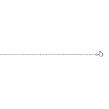 Platinum 1.4mm Open Cable Chain Necklace - 18 Inch