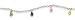 9 + 1.5 Extension Rhodium Plated Multicolor Crystal Briolette Anklet