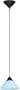 Eglo 7423ZA Uppsala 1 Light Pendant Light Fixture, Blue, 7-Inch Diameter