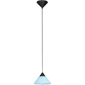 Eglo 7423ZA Uppsala 1 Light Pendant Light Fixture, Blue, 7-Inch Diameter by Eglo