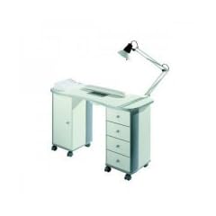HNC Manik�rtisch Holzfurnier wei�, Lampe