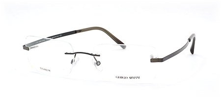 Click here to buy AUTHENTIC GIORGIO ARMANI 417 0PLF OLIVE TITANIUM RIMLESS EYEGLASSES.
