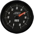 AEM Analog Voltmeter Display Gauge (8v to 18v) - Black Face