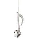 Shiny Silver Sixteenth Note Music Note Jingle Bell Christmas