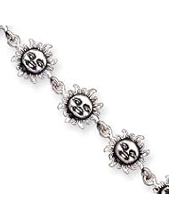Sterling Silver Suns Bracelet QA44-7"