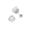 Sterling Silver Round Earrings - Stamping - 5 mm