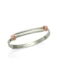 Ed Levin, Signature Bracelet, .925 Sterling Silver & 14K Gold, Sizes S - L, Expandable