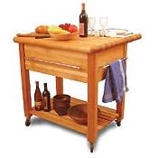 Catskill Craftsmen - 2004 - Grand Workcenter Butcher Block Cart - Natural Wood - Portable by Catskill Craftsmen