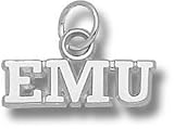 Eastern Michigan Eagles Sterling Silver EMU 3/16 Charm