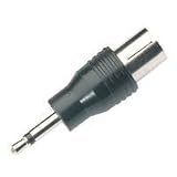 3.5mm MONO JACK PLUG TO TV COAX SOCKET