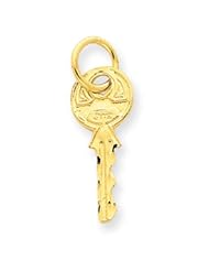 14k Gold Key Charm