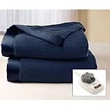 SUNBEAM HEATED ELECTRIC BLANKET SZ. TWIN NAVY