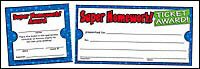 TEACHERS FRIEND TF-1616 SUPER HOMEWORK TICKET AWARDS