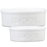 Castlemere Creations Dotted Swiss ''FOOD'' Bowl (White - 6.75'')