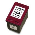 HP C6658A (HP #58) Inkjet Cartridge Tri-color Photo Refill Replacement for HP PHOTOSMART: 100, 130,