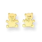 14k Teddy Bear Earrings
