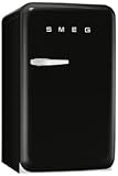 50s Style Right Hand Hinged Refrigerator With Ice Compartment Black fab10rnebk