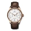IWC Portuguese Silver Dial 18kt Rose Gold Brown Leather Strap Automatic Mens Watch 5001-13 by IWC