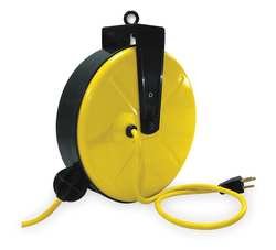 LumaPro 2YKT4 Cord Reel, Single Outlet, 14/3, 30Ft, Yellow
