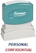 Pre-Inked "Personal/Confidential" Stamp, Red/Blue, 1/2 x 1-5/8 Impression
