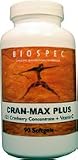 CRAN-MAX PLUS:12:1 Concentrate for Urinary Tract Health. Cran-Max Plus is an all-natural way to keep your bladder and urinary tract healthy and help prevent Urinary Tract Infections(UTI). (90 softgels)