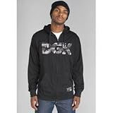 DGK Fat Tip Camo Zip Hood - Men's ( sz. XL, Black : Zip )